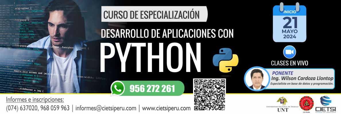 CURSO DE ESPECIALIZACIÓN DESARROLLO DE APLICACIONES CON PYTHON 2024